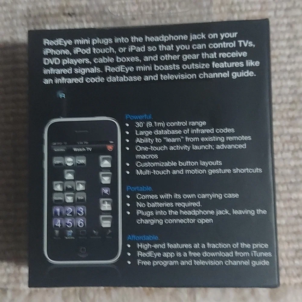 NWT RedEye Mini Universal Remote for IPhone, IPad BRAND NEW